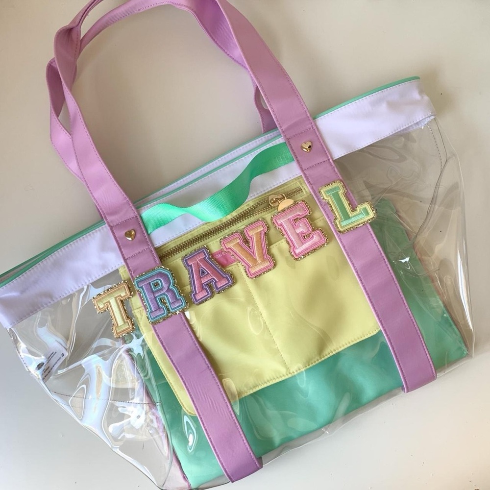 Stoney Clover Lane X Target collab clear travel tote bag